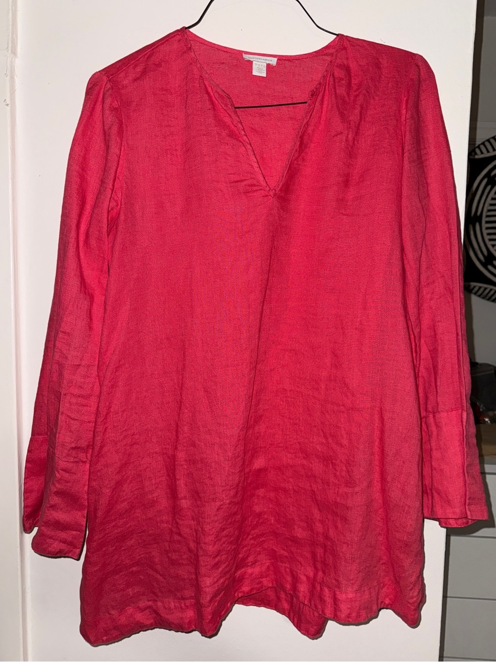 Salmon Saks Fifth Avenue Linen Shirt